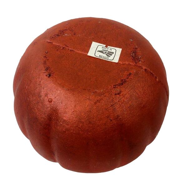 Mexican Clay Terracotta Pottery Vase Drip Glaze Gold Color Metal Dripping UNIQUE - Picture 5 of 9